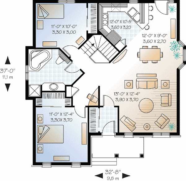 Click the image to enlarge and enjoy the 2 Bedroom House Plan s ideas.