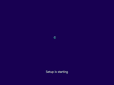 installasi windows 8 dimulai