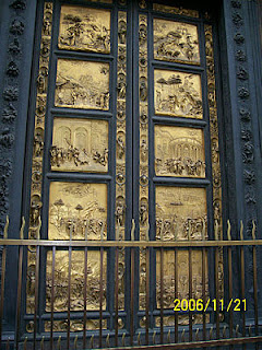 Door to the Baptistry in Florence.