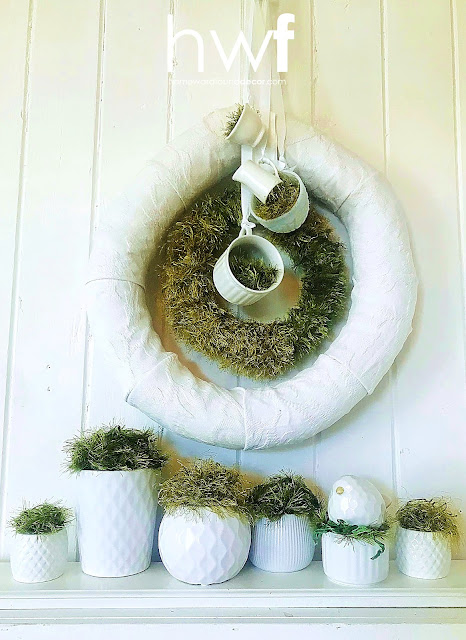 spring,winter,wreaths,decorating,diy decorating,DIY,wall art,seasonal,transitional,winter to spring decor,home decor,tutorial,white,crafting,dollar store crafts,re-purposing,up-cycling,.