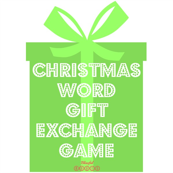 Christmas Word Gift Exchange Game from Blissful Roots