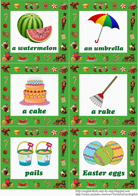 christmas esl flashcards