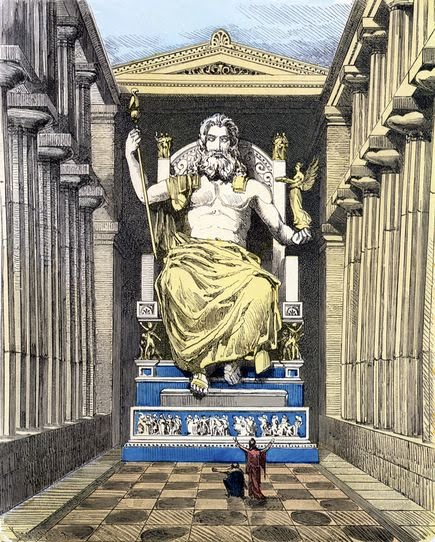 greek gods coloring pages zeus. The Statue of Zeus at Olympia,