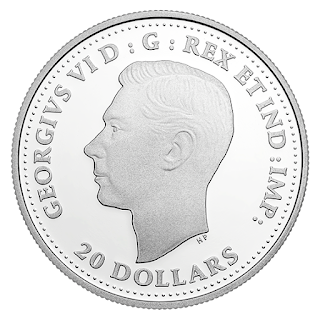 Canada 20 Dollars Silver Coin 2016 King George VI