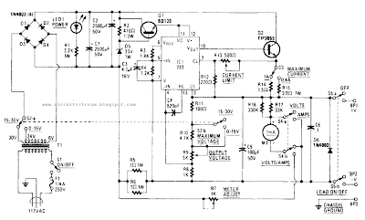 Top Bench Power supply Circuit Diagram