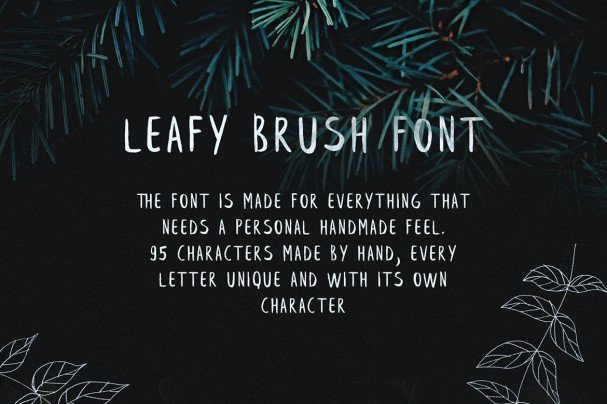 Leafy Brush font