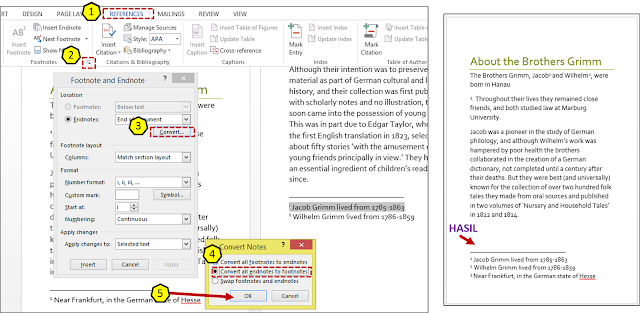 Convert endnotes to footnotes