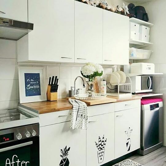 Gambar Desain Dapur Memanjang Minimalis Untuk rumah Sempit - desainer