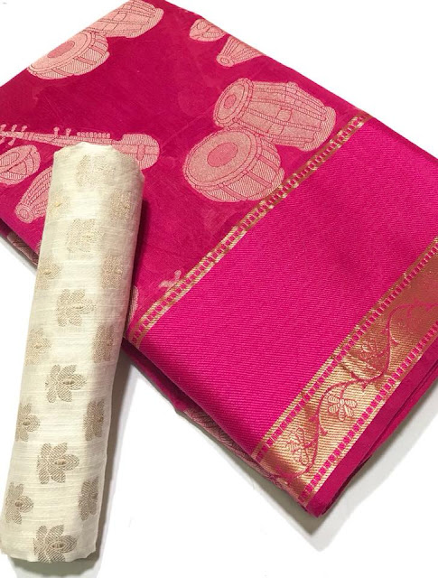 Banarasi cotton silk tabla saree 