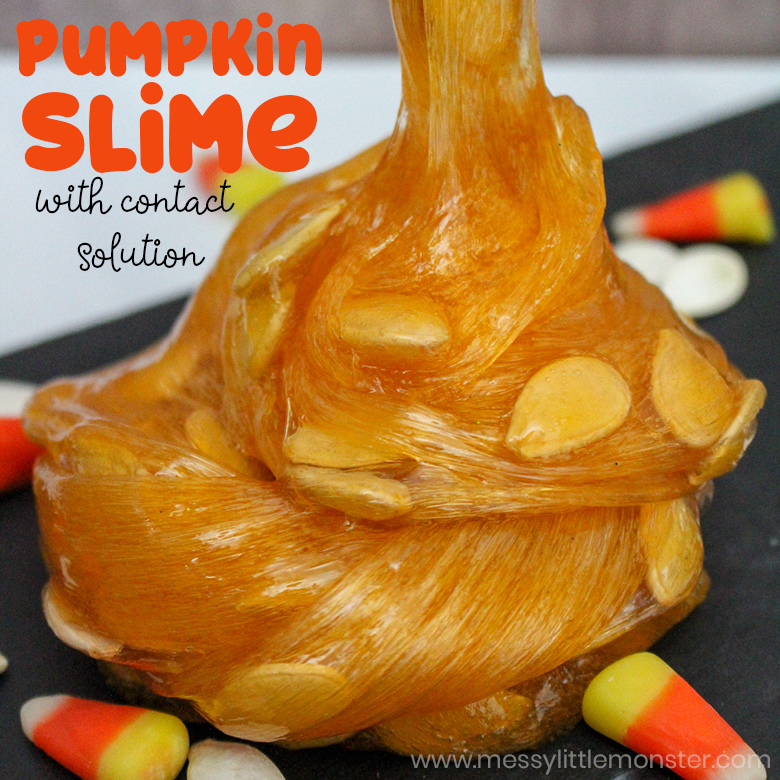 Pumpkin Slime Recipe Using Contact Solution Real Pumpkin