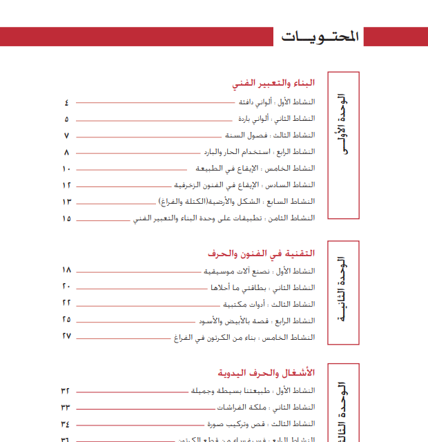 كتاب التربية الفنية للصف الخامس - الفصل الثاني 