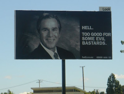 Bush too evil for hell