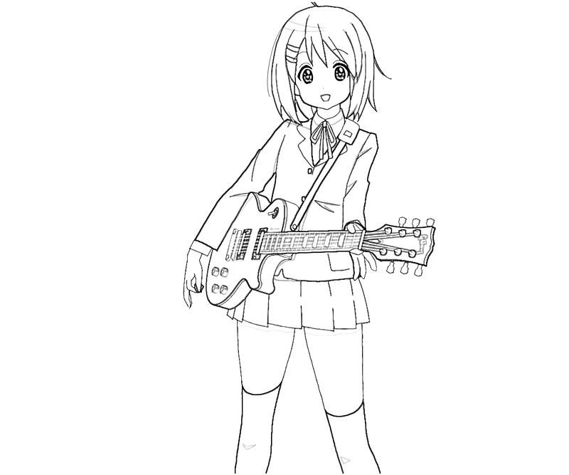 printable-k-on-after-school-live-yui-hirasawa-action_coloring-pages