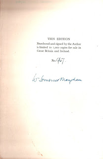 signed copy, somerset maugham, liza of lambeth