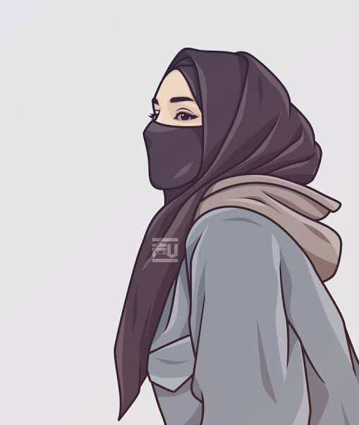 Hijab Girl Cartoon pic for FB Profile | Cute Muslimah Cartoon Picture ‌|  Hijab Cartoon