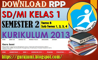 [SoalSiswa.blogspot.com] RPP K13 Kelas 1 Semestet 2 SD/MI Tema 8 hasil revisi terbaru-https://gurujumi.blogspot.com