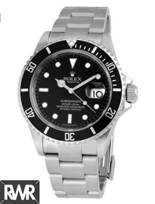 Replica Rolex Submariner Black Index Dial Oyster Bracelet Stainless Steel 16610-BKSO