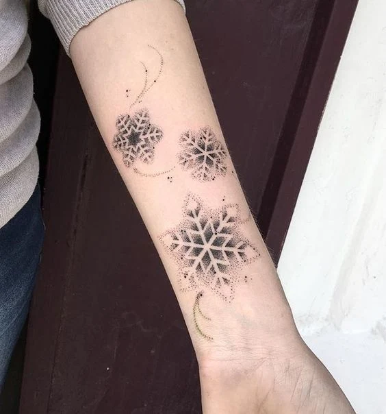 Tatuajes de copos de nieve