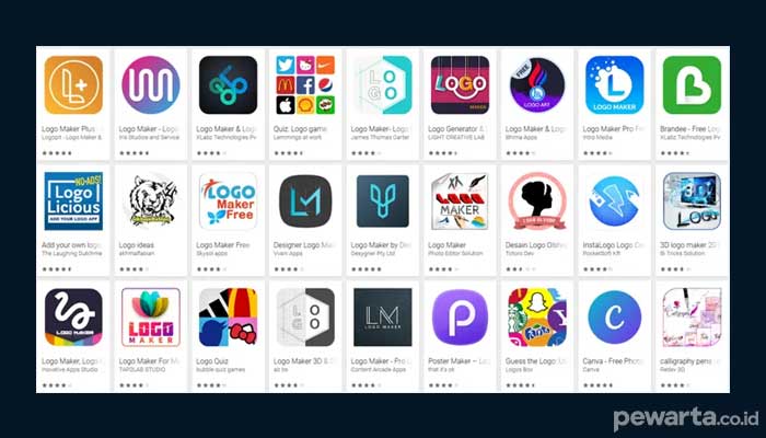 Daftar aplikasi pembuat logo di Android/PlayStore