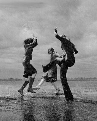 dancing in the rain, and playing in fountains are a few of life's grandest 