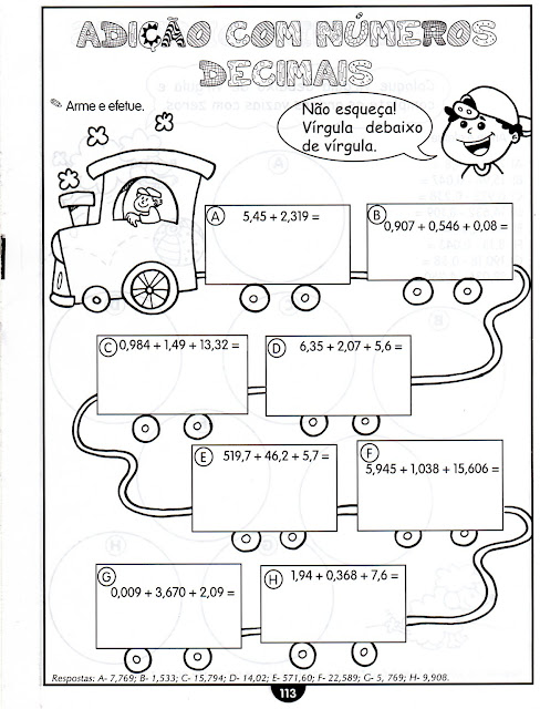 Matemática 4 ano exercícios