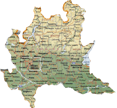 Lombardia Map Geography Regions