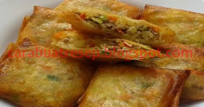 CARA MEMBUAT MARTABAK TELUR KULIT LUMPIA  Resep Masakan 