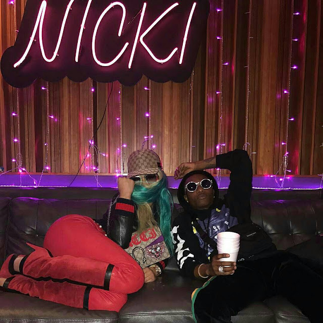 American Rapper Nicki Minaj Spotted In The Studio With Wizkid (PHOTOS)