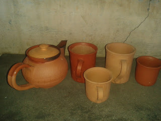 Mud tumbler set-மண் குவளை 