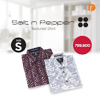 Dusdusan Salt N Pepper Textured Shirt Size S (Set of 2) ANDHIMIND