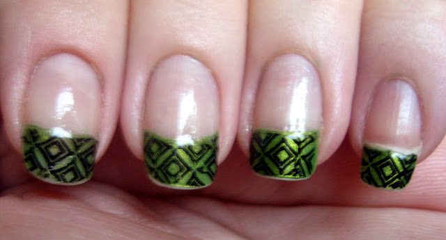 Green Geometry Nails” title=