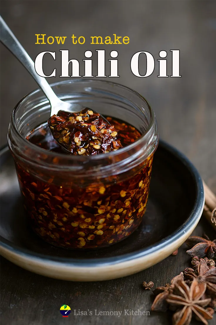 Chili oil with aromatics and sichuan peppercorn. !
