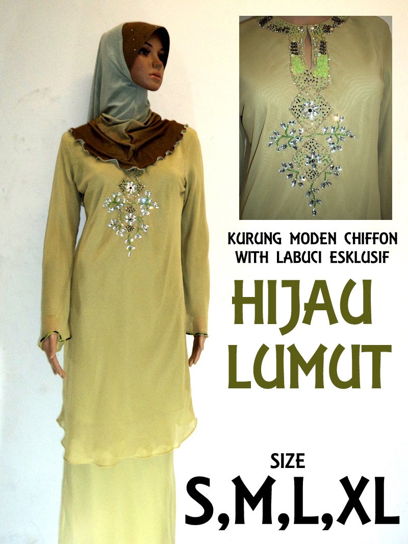 Butik Ameera: Baju kurung moden chiffon labuci