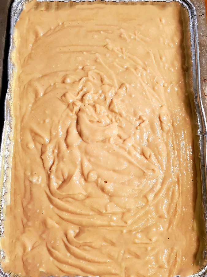 peanut butter fudge cooling