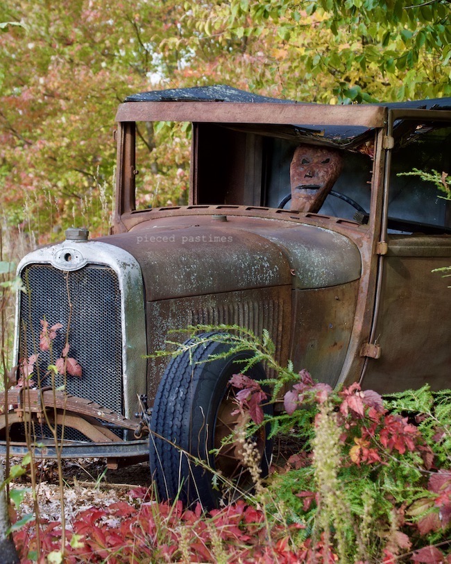 Rusty Old Model A Pickup in Fall