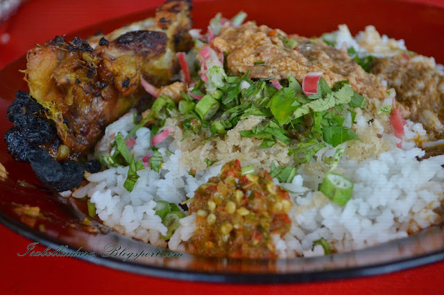 nasi, kerabu, ayam bakar