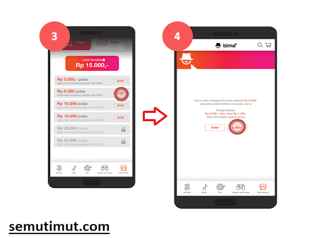 cara pinjam pulsa 3 ke operator