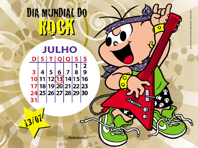 turma da monica: calendários de julho de 2011