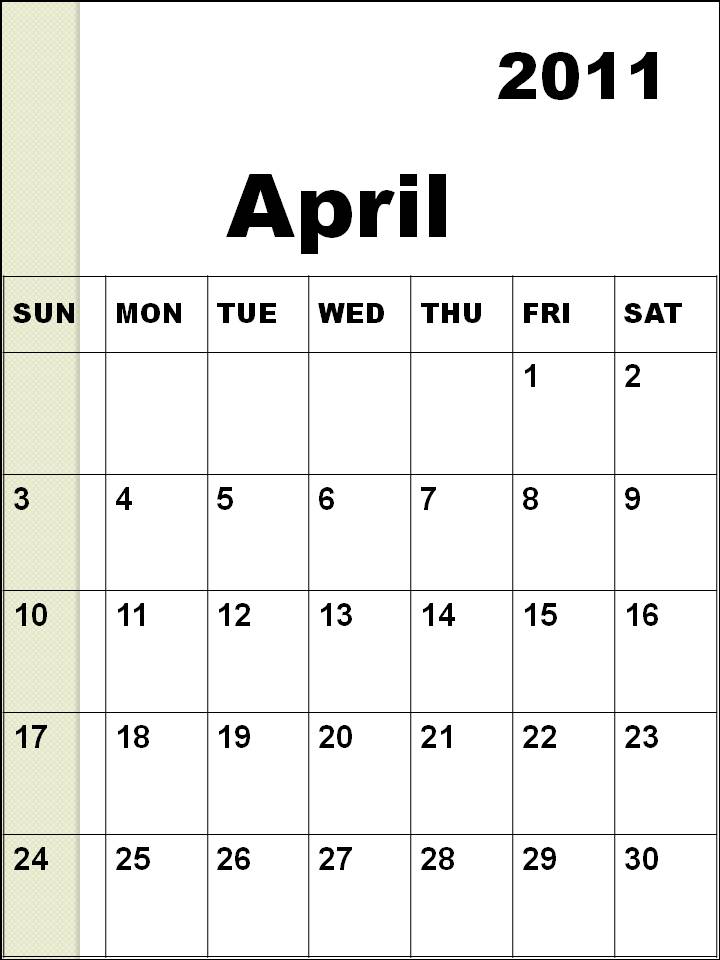 april calendar template 2011. +calendar+template+april+