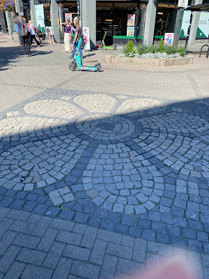flower cobblestone in Trondheim, Norway