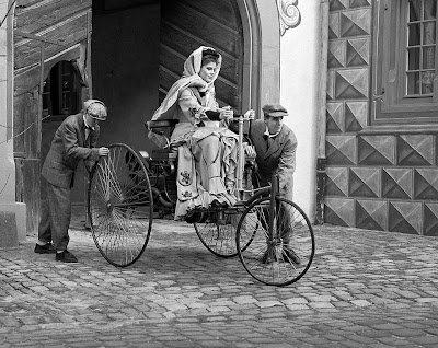 The Benz Patent-Motorwagen Nr. 3 of 1888, used by Bertha Benz for the first long distance journey by automobile (more than 106 km or sixty miles)