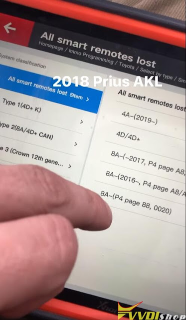Program 2018 Prius All Keys Lost with VVDI Key Tool Plus 9