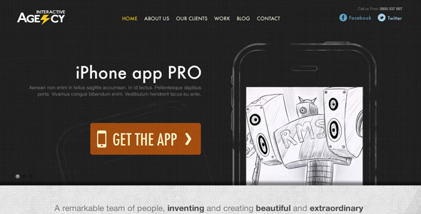 Agency Interactive - Business Portfolio Blog - Creative PSD Templates
