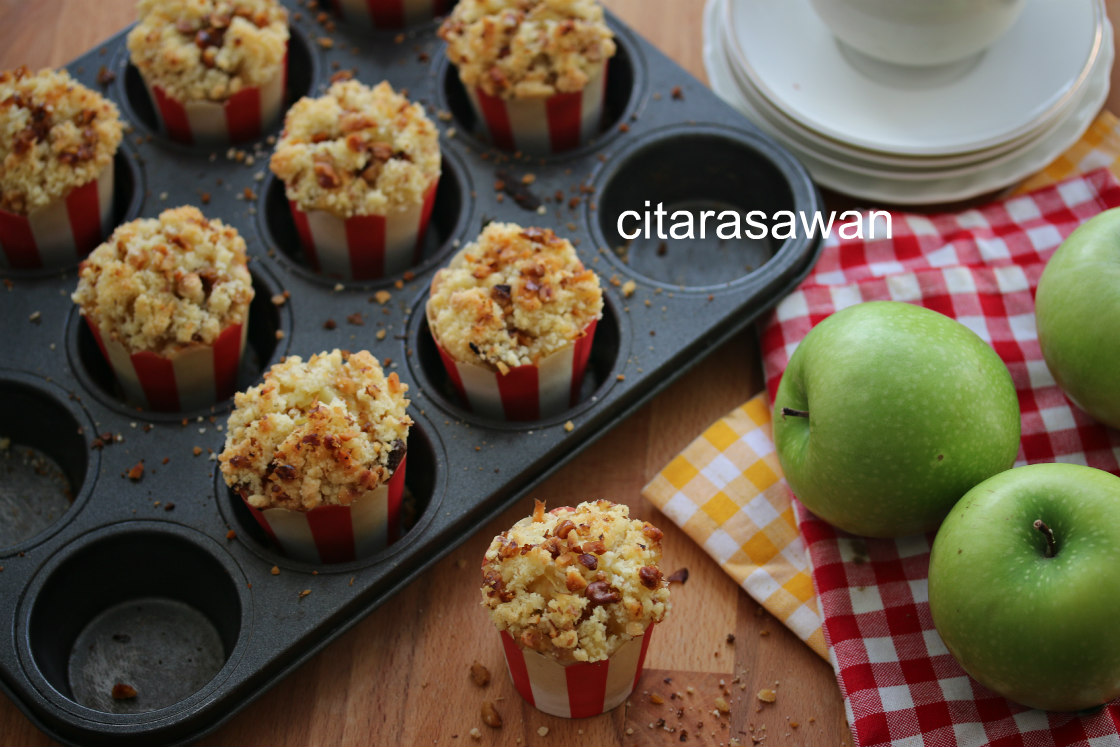 Muffin Apple Crumble / Apple Crumble Muffins ~ Resepi Terbaik