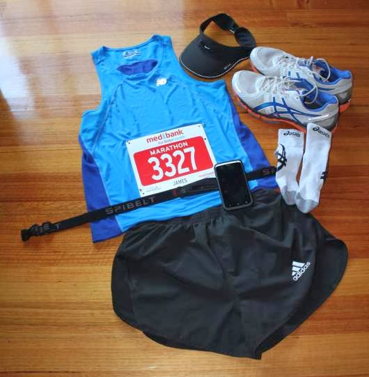 My race day kit for the Melbourne Marathon