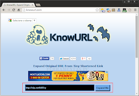 Digitando Link URL