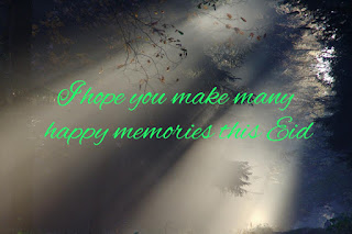 I hope you make many happy memories this Eid