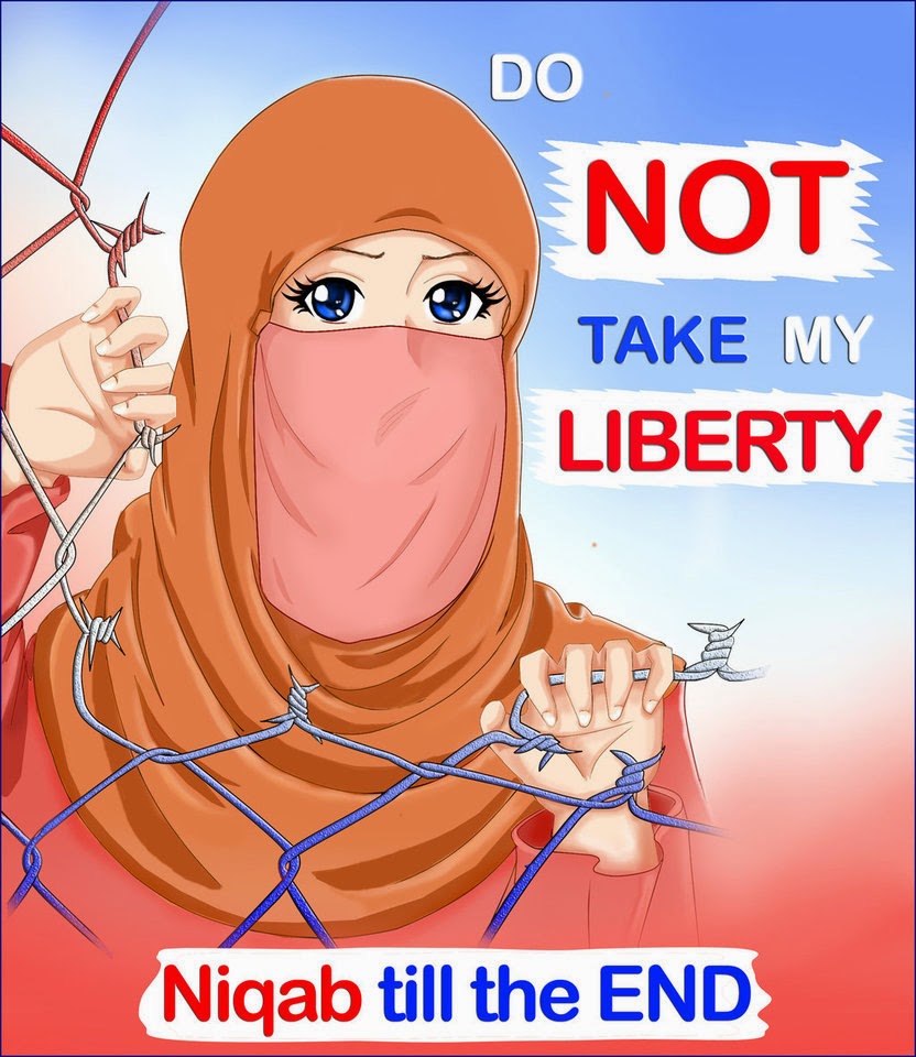 Gambar Kartun Muslimah  Pakai Niqab Kantor Meme