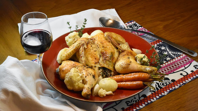 Za’atar Spiced Roast Chicken and Served with Roasted Vegetables.