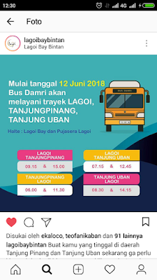 Jadwal Bus Damri Tanjungpinang ke Lagoi